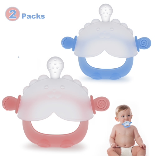Welbabel 2 Packs Baby Teethers,Teething Toys Suitable for Boys and Girls Aged 3-12 Months,BPA-Free