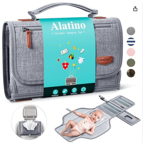AED 120.17 (NOT 120.17 USD) Alatino Portable Nappy Changing Pad for Baby, Detachable Travel Changing Pad with Baby Wipes Pocket, Gifts for Baby Shower, Newborn Girls and Boys: Buy Online at Best Price in UAE - Amazon.ae