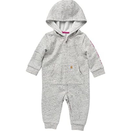 Carhartt baby-girls Long Sleeve Fleece Zip-front Hooded Coverall