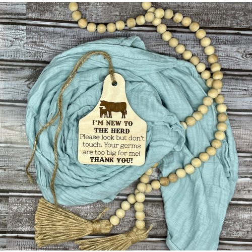 Eartag Car Seat Germ Sign/ Cattle Baby Germ Sign/ Western - Etsy