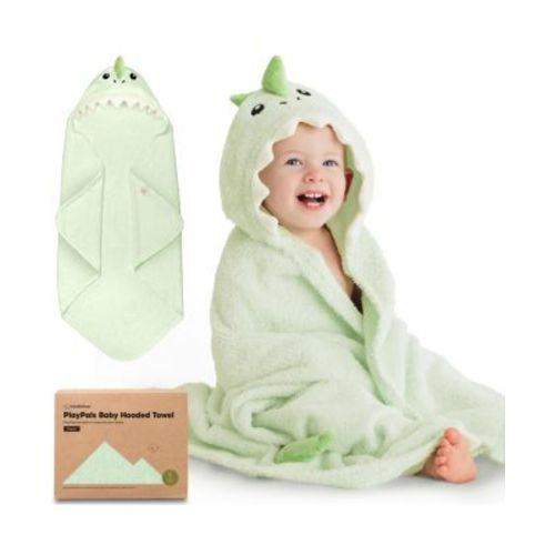 PlayPals Baby Towels with Hood for Girls, Boys, 100% Organic Soft Cotton Hooded Bath Towels for Newborn, Kids
