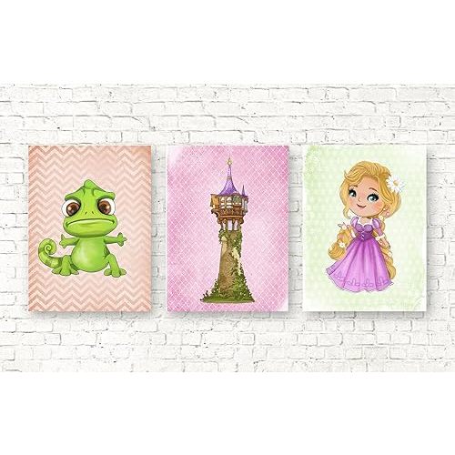 Rapunzel Tangled Themed Wall Art Prints Decor Decoration Room Home No Frames Poster (Castle)
