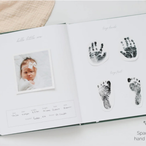 Linen Baby Book - Oat