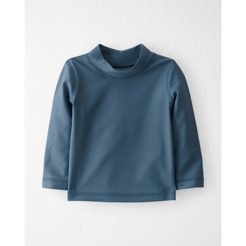 Little Planet - Baby Recycled Long Sleeve Swim Rashguard - Washed Blue, 6M