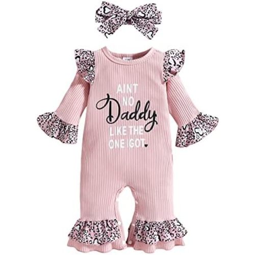 Baby 4th Of July Outfit Newborn Boy Girl Usa Ribbed Romper Ruffle Short Sleeve Jumpsuit Memorial Day Clothes