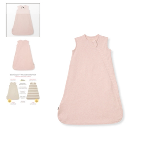 Solid Organic Lightweight Beekeeper™ Wearable Baby Blanket Sandy Pink
