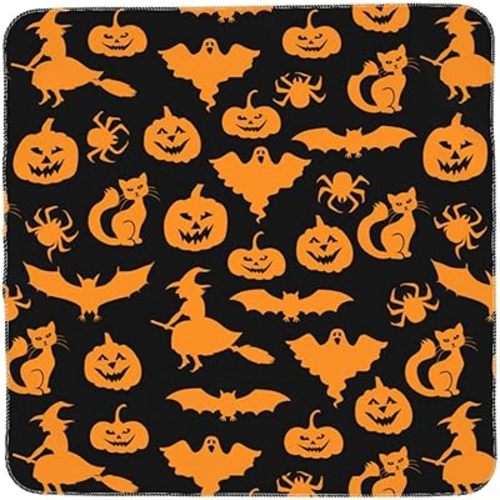 Christmas Halloween bat cat Goth Newborn Baby Swaddle Blanket Muslin Pumpkin Wrap Receiving Blankets Soft Large Swaddle Receiving Gifts for Baby Boy Girl
