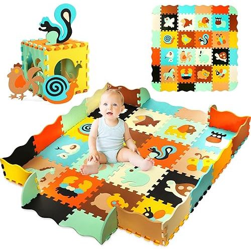 56" X 56" Baby Play Mats Floor Mat Foam Puzzle Playmat for Toddler and Kids