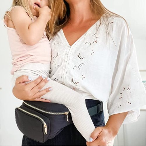 Ditty Co. Small Diaper Bag - Portable Changing Pad - Crossbody Bags For Women - Baby Wipe Holder - Baby Travel Essentials (True Black)