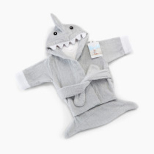 Baby Aspen "Let The Fin Begin" Shark Robe - Grey, 0-9 Months