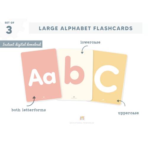 Educational Cards | Number Flashcards | 26 Abc Flash Cards | Alphabet Flashcards | Abc Game | Learn Abcs | Printable Flashcards