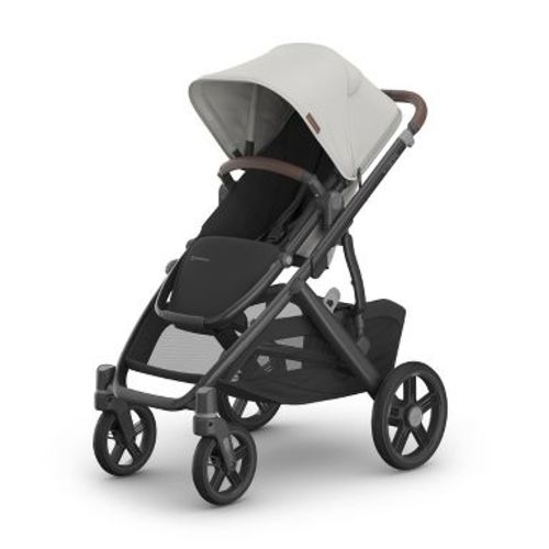 UPPAbaby Vista V3 Full-Size Stroller - Savannah: Adjustable Harness, Canopy, Machine Washable Seat Pad, Folds for Easy Transport