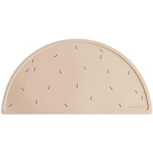 mushie Silicone Placemat for Kids | BPA-Free Non-Slip Design (Bees)