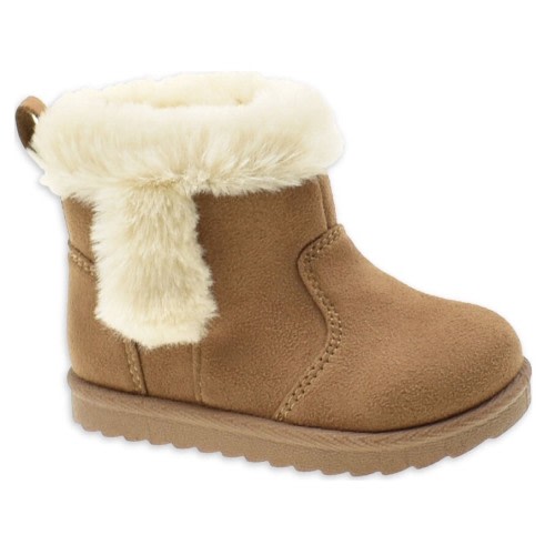 Wonder Nation Baby Girl Faux Shearling Boot Chestnut Toddler Size 2