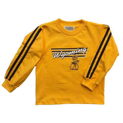 Wyoming Cowboys Infant Pistol Pete L/S Tee – Gold/Brown