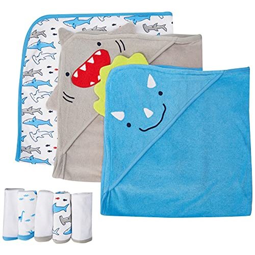 Simple Joys by Carter's Unisex Babies' 8-Piece Towel and Washcloth Set, Multipacks