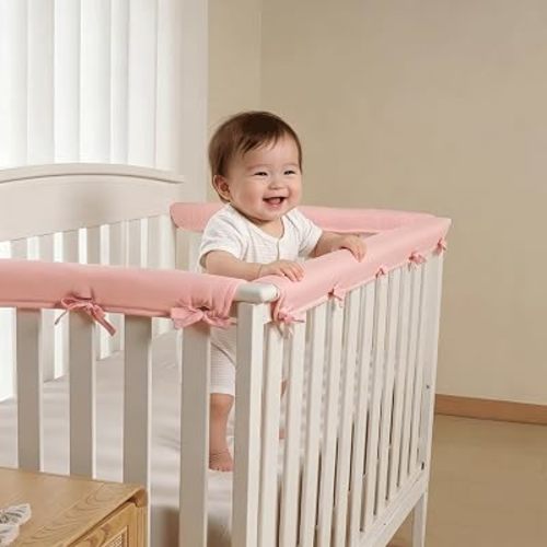Double Thickness Crib Rail Teething Guard, Designed for Crib Top Rail Only (Not Side Rails) Furniture Edge Protector - Compliant with Infant Safe Sleep Act
