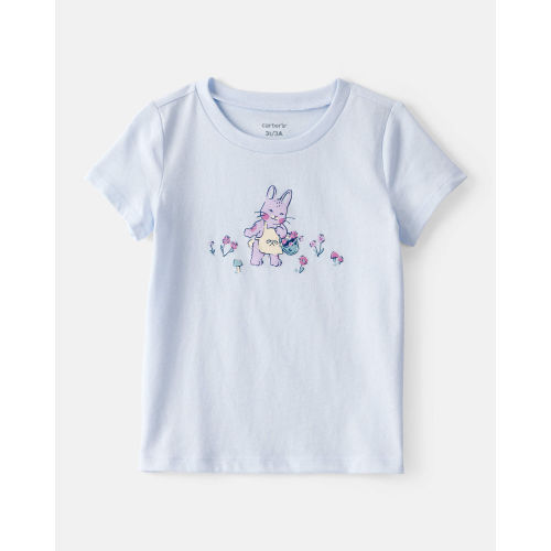 Toddler Bunny Short-Sleeve Graphic Tee - Blue - 2T