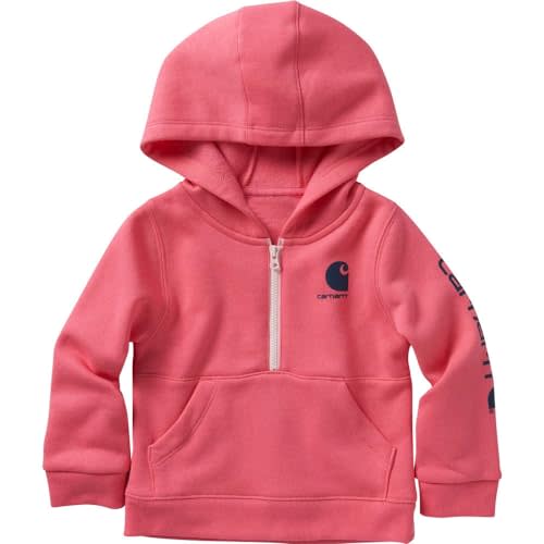 Carhartt girls Long-sleeve Half-zip Hooded Sweatshirt