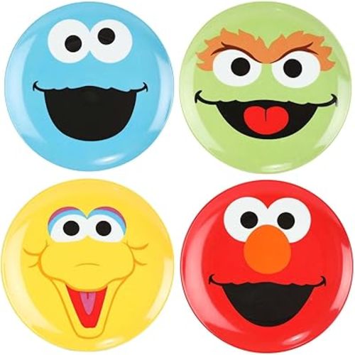 Fun Costumes Sesame Street Set of 4 Plate Set Standard