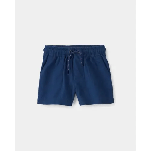 Baby Boy Twill Shorts - Blue | Carter's