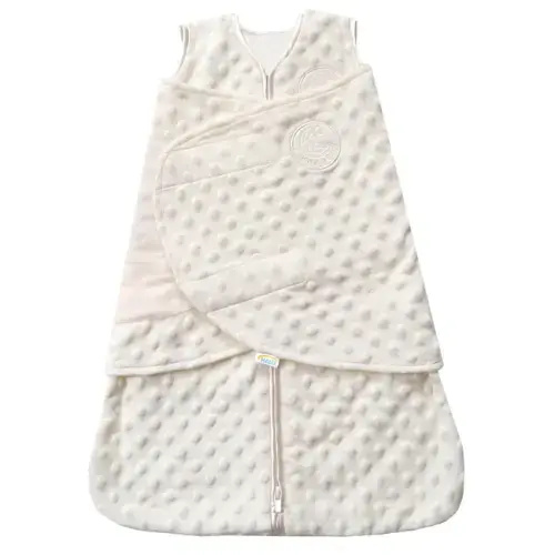Cream Plushy Dot Velboa Swaddle - Newborn