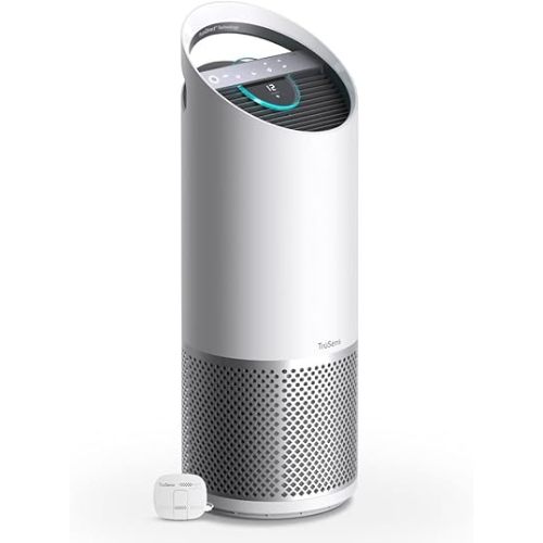 TruSens Air Purifier with UV-C Light + True HEPA Filtration | Large | SensorPod™ Air Quality Monitor | Auto, Sleep, & Turbo Mode | Touch Control | Portable Handle