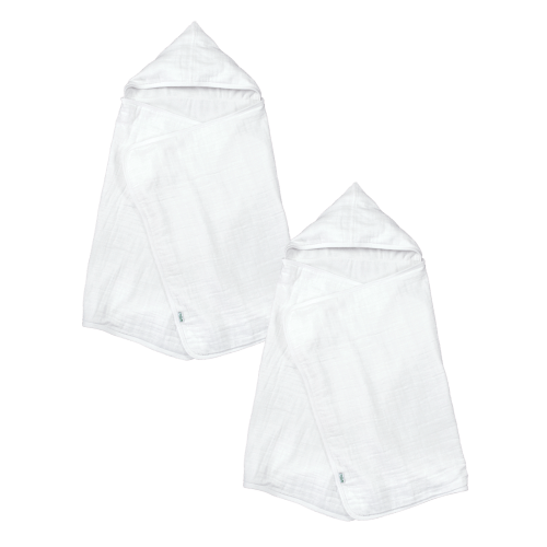 Green Sprouts Muslin Hooded Towel made from Organic Cotton (2-Pack)