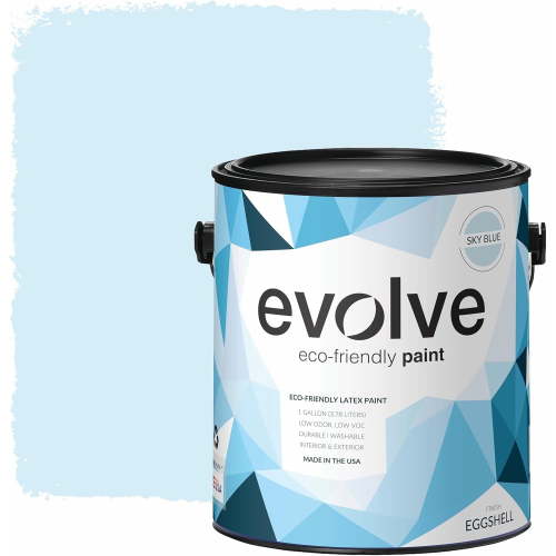 Evolve Paint & Primer Sky Blue: Indoor & Outdoor Latex Eggshell Finish (1 Gallon)
