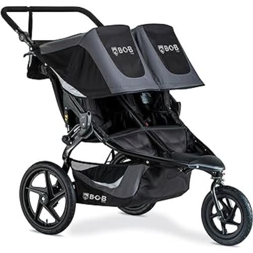 BOB Gear Revolution Flex 3.0 Duallie Double Jogging Stroller, Graphite Black