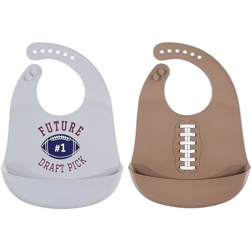 Hudson Baby Unisex Baby Silicone Bibs