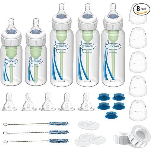Dr. Brown’s Natural Flow Anti-Colic Options+ Specialty Feeding Starter Kit, 8 oz