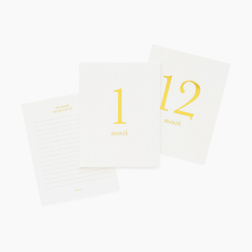 sugar paper Monthly Milestone Cards - White