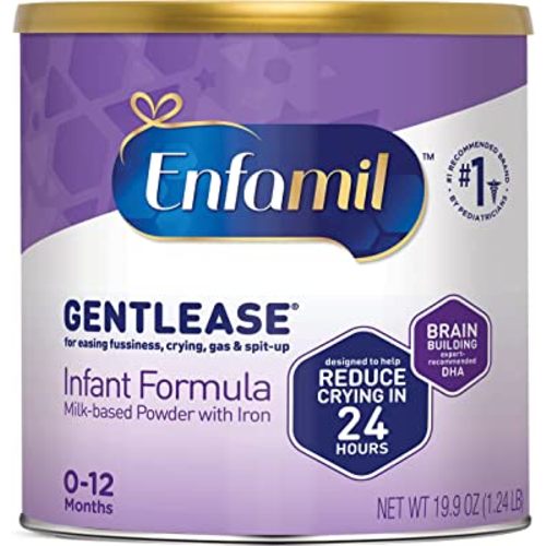 Enfamil Gentlease Baby Formula, Reduces Fussiness, Crying, Gas and Spit-up in 24 hours, DHA & Choline to support Brain development, Value Powder Can, 19.9 Oz