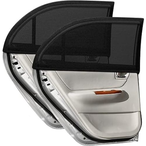 Car Window Shades for Baby, 2 Pack Car Sun Shade for Baby Kids Adults Pet, Large Size Mesh Covers Rear Side Sun Shades for SUV MPV Block UV Rays & Privacy Protection(42"x23")
