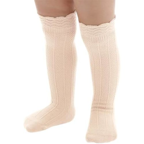 American Trends Baby Girls Knee High Socks Ruffle Socks Newborn/Infant/Baby/Toddler Tube Long Socks 0-3T
