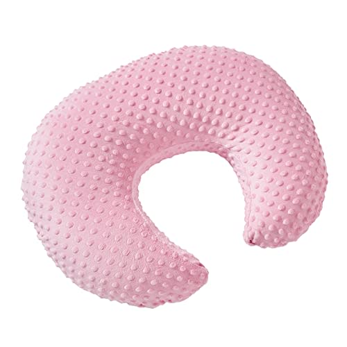 Pillowcase for Nursing Pillow and Positioner for Breastfeeding and Bottle Feeding, Propping Baby, Tummy Time, Baby Sitting Support, Awake-Time Support, Pillow Cover Only (Candy Pink)