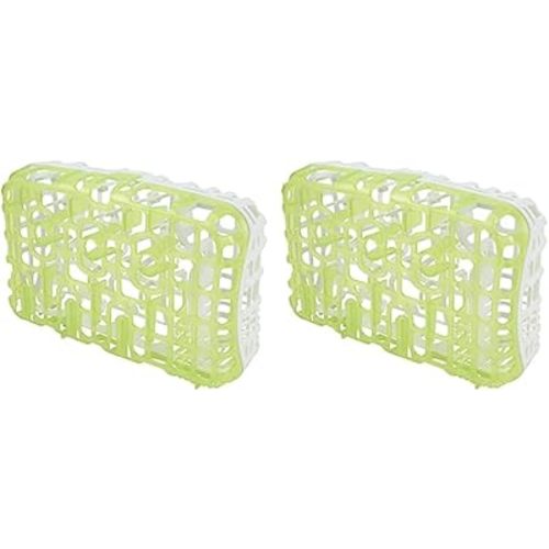 Dr. Brown's Dishwasher Basket for Small Baby Bottle Parts, Pacifiers, and Accessories, Clean, Store and Organize Newborn Essentials, Green, BPA-Free (Pack of 2)