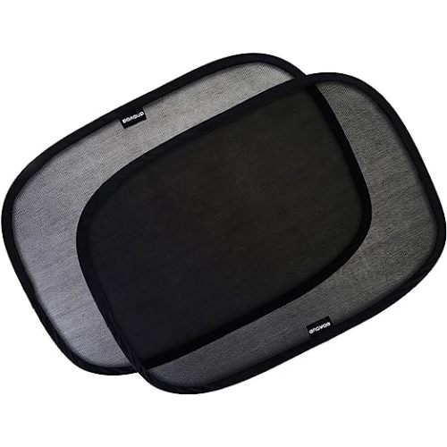 Enovoe Car Window Shades for Baby (2 Pack) - 21x14 Inches Sun Shade Blocker, Cling - Glare Shield and UV Rays Protection for Your Child - Side Windows Screens for SUV- Mesh Window Shades for car Baby
