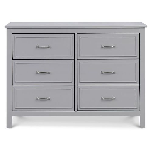 DaVinci Charlie 6-Drawer Dresser in Chestnut  DaVinci Charlie 6-Drawer Double Dresser in Grey
