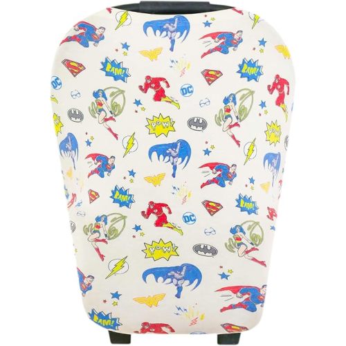 Copper Pearl Multi-Use Cover: Car Seat Covers, Nursing Cover, and Stroller Cover - Stretchy Fabric, All-Season Use, Stylish Designs, Easy Access for Moms - Justice League™