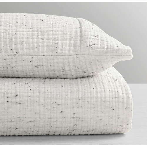 Speckled Featherlight Cotton Gauze Crib Fitted Sheet | RH Baby & Child