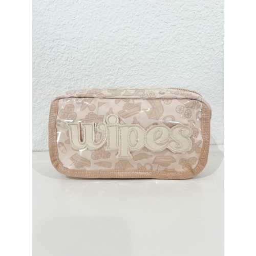 Wipes Pouch - Clear Coat Bag (Tan)