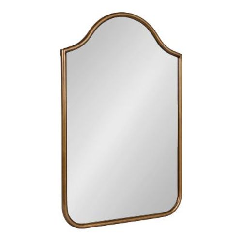 Kate & Laurel All Things Decor 24"x36" Fellows Framed Arch Wall Mirror Gold: Vintage Charm, No Assembly Required