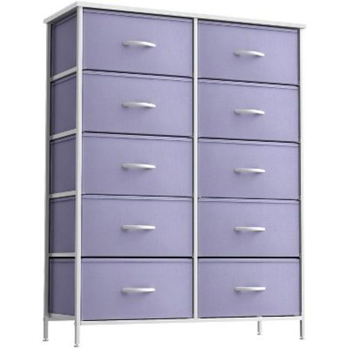 Sorbus Dresser With 10 Drawers - Storage Unit Organizer Chest For Clothes - Bedroom, Room, Nursery, & Closet (purple)