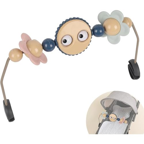 Toy Bar for Baby Bouncer Stroller Arch Toy - Googly Eyes Toy for Baby Car Seat - Baby-Safe Plastic Baby Bouncer Toy Bar - Easy to Install Baby Bouncer Accessory - No Music