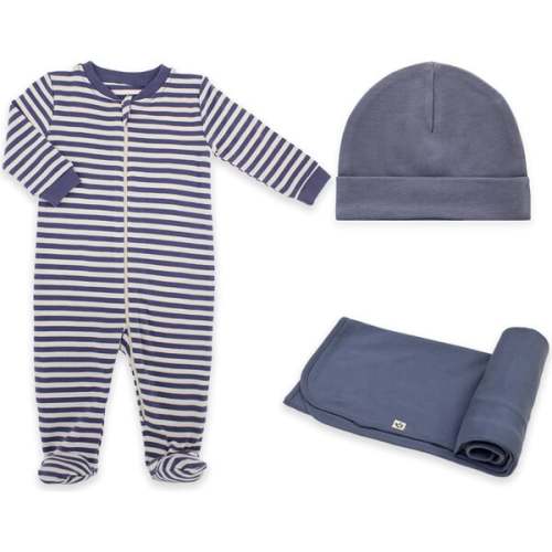 Baby Organic Sleeper Bundle, Folkstone Grey Stripes - Snugabye | Maisonette