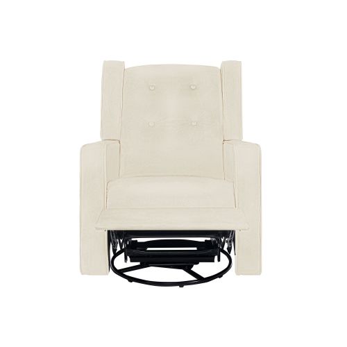 Octavia Solid Wood Microfiber Swivel Glider Rocker Recliner Chair, For Living Room, Bed Room