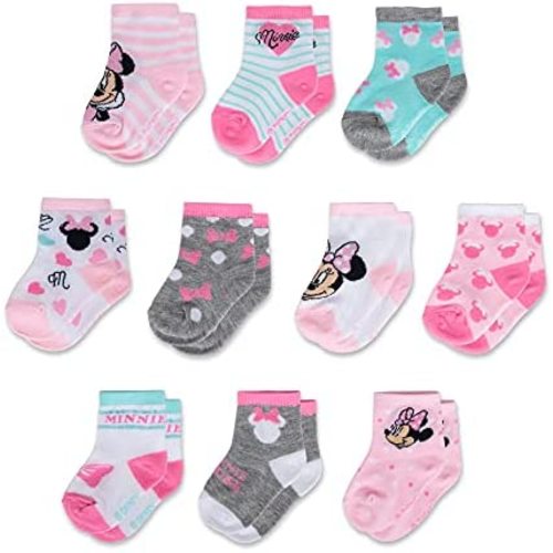 Disney Baby Girls & Boys Minnie Mickey Mouse 10-Pack Infant Sock