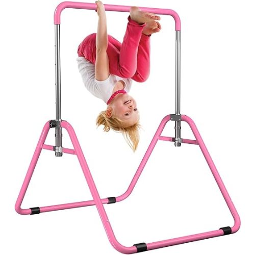 Kids Gymnastics Bar Gymnastic Equipment for Home Adjustable Height Gymnastic Training Bar Gymnastic Stuff for 3-7 Years Old Girls